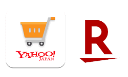「Yahoo!ショッピング」「楽天市場」アプリのロゴ